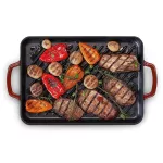 KELA-Płyta żeliwna grillowa emaila czerwona Calido - 2