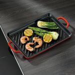 KELA-Płyta żeliwna grillowa emaila czerwona Calido - 4