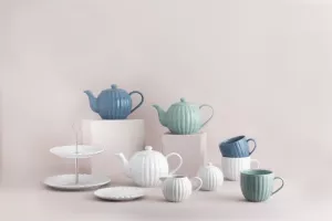 PK-Zestaw cukiernica + mlecznik biały Luxe