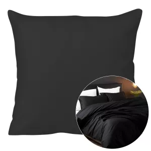 Poszewka satyna bawełna czarny 04000966/40x40.