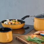 Wysoki Garnek emaliowany pomarańczowy 6 l 24 cm Riess ORANGE - 11