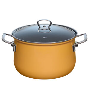 Wysoki Garnek emaliowany pomarańczowy 6 l 24 cm Riess ORANGE