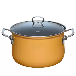 Wysoki Garnek emaliowany pomarańczowy 6 l 24 cm Riess ORANGE