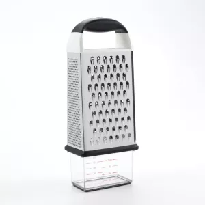 OXO-Tarka z pojemnikiem stalowo-czarna, Good Grips