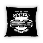 Poszewka bawełniana 40x40 Game czarna - 2