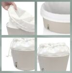 KELA-Koszyk na pieczywo L jasnoszary/biały Grana - 2