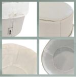 KELA-Koszyk na pieczywo L jasnoszary/biały Grana - 3