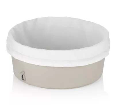 KELA-Koszyk na pieczywo L jasnoszary/biały Grana