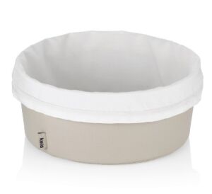 KELA-Koszyk na pieczywo L jasnoszary/biały Grana