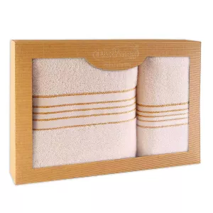 Ręcznik D Bawełna 100% Tiwano Krem (P) 50x90+70x140 kpl.