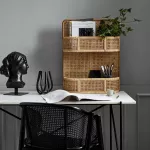 Fotel z drewna wiązowego z rattanem Wicky czarny Nordal - 5