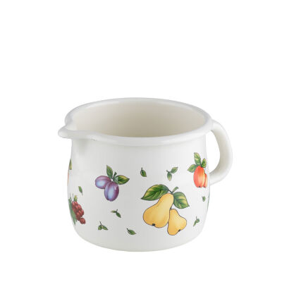 Kubek emaliowany z dzióbkiem 14 cm 1,7l  Riess FRUIT GARDEN