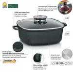 KELA-Naczynie kwadratowe 6l+pokrywa szklana Kerros - 5