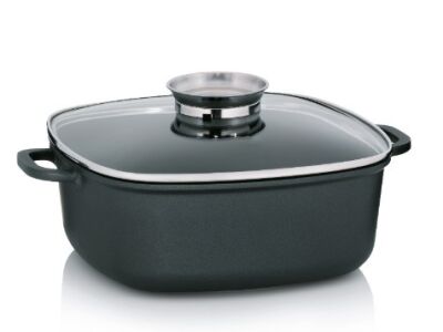 KELA-Naczynie kwadratowe 6l+pokrywa szklana Kerros