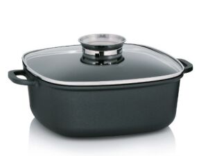 KELA-Naczynie kwadratowe 6l+pokrywa szklana Kerros