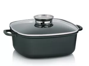 KELA-Naczynie kwadratowe 6l+pokrywa szklana Kerros