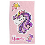 Ręcznik przedszkolny dla dziecka 30x50 Jednorożec jasny róż - 2