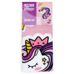 Ręcznik przedszkolny dla dziecka 30x50 Jednorożec jasny róż - 3