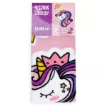 Ręcznik przedszkolny dla dziecka 30x50 Jednorożec jasny róż - 3