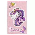 Ręcznik przedszkolny dla dziecka 30x50 Jednorożec jasny róż - 2