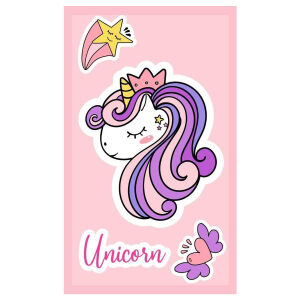 Ręcznik przedszkolny dla dziecka 30x50 Jednorożec jasny róż