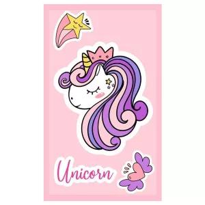 Ręcznik przedszkolny dla dziecka 30x50 Jednorożec jasny róż