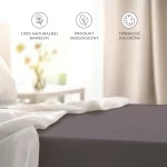 Prześcieradło bawełna JASNY SZARY/037/205x220 - 2