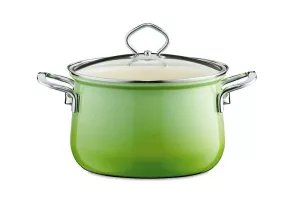 Garnek emaliowany jasnozielony Riess Smaragd 1,5 l
