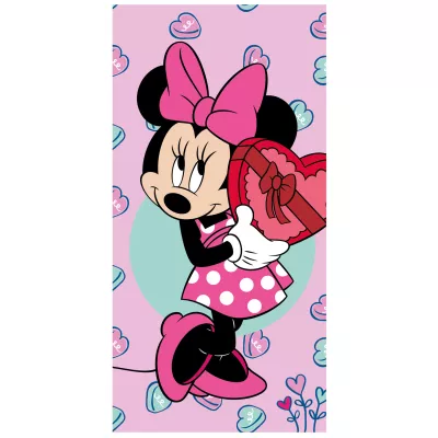 Ręcznik bawełniany 70x140 Myszka Minnie róż