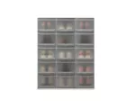 JJ-Zestaw boxów na buty 6el. ShoeCasePremium szary - 6