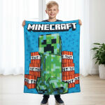 Koc polarowy 100x140 Minecraft niebieski 5535 - 2