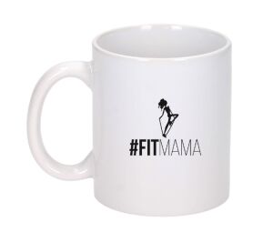 AL-Kubek biały "#Fitmama" w opakowaniu