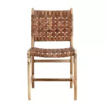 Krzesło obiadowe z plecionej skóry Nordal - 7