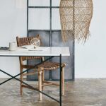 Krzesło obiadowe z plecionej skóry Nordal - 4