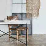 Krzesło obiadowe z plecionej skóry Nordal - 4