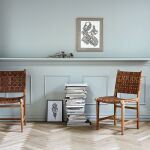 Krzesło obiadowe z plecionej skóry Nordal - 5