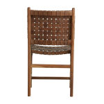 Krzesło obiadowe z plecionej skóry Nordal - 6