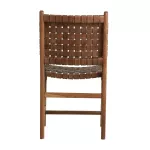 Krzesło obiadowe z plecionej skóry Nordal - 6