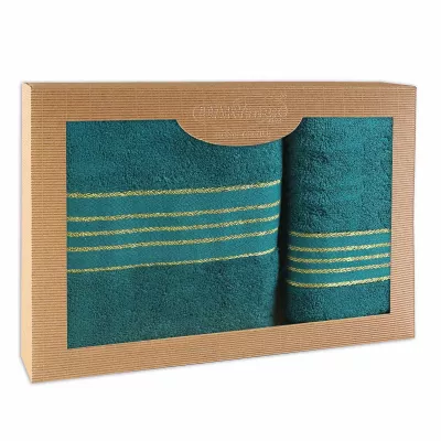 Ręcznik D Bawełna 100% Tiwano Ciemny Turkus (P) 50x90+70x140 kpl.