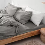 Prześcieradło flanela z gumką SZARY/140x200 - 2