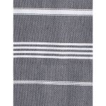 Ręcznik bawełniany hammam czarny/biały 170x100 cm Ottomania - 2