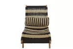 Leżak Ogrodowy z Poduszką 168x65x78 cm black/natural  J-Line - 12