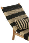Leżak Ogrodowy z Poduszką 168x65x78 cm black/natural  J-Line - 4