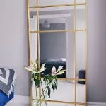 SPIRIT Duże Lustro ścienne w metalowej ramie w kolorze złotym Nordal - 4