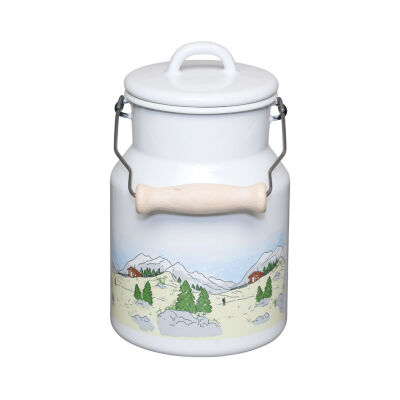 Kanka emaliowana na mleko 1,5l biała Landlust Riess