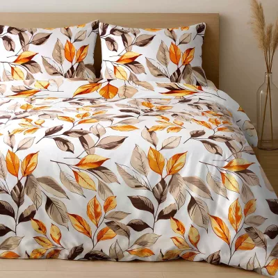 Pościel satyna bawełniana LEAVES/160x200 EXCLUSIVE (promocja)