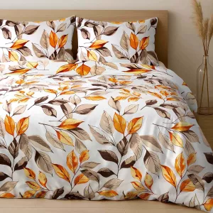 Pościel satyna bawełniana LEAVES/160x200 EXCLUSIVE