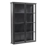 Witryna wisząca DOWNTOWN metalowa przeszklona czarna Nordal - 2