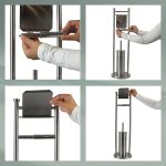 KELA-Stojak WC +szczotka toaletowa stalowy Swing - 3