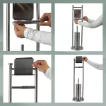 KELA-Stojak WC +szczotka toaletowa stalowy Swing - 3